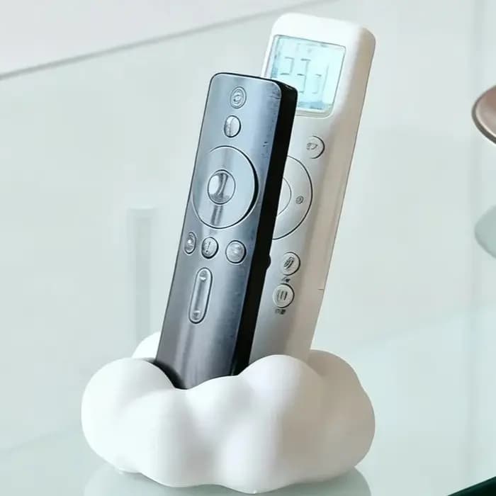 Support de télécommande mignon en forme de nuage 3D - Organisateur de rangement de bureau pour télécommandes de