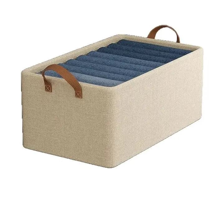 Boîte de rangement pliable en tissu pour la maison