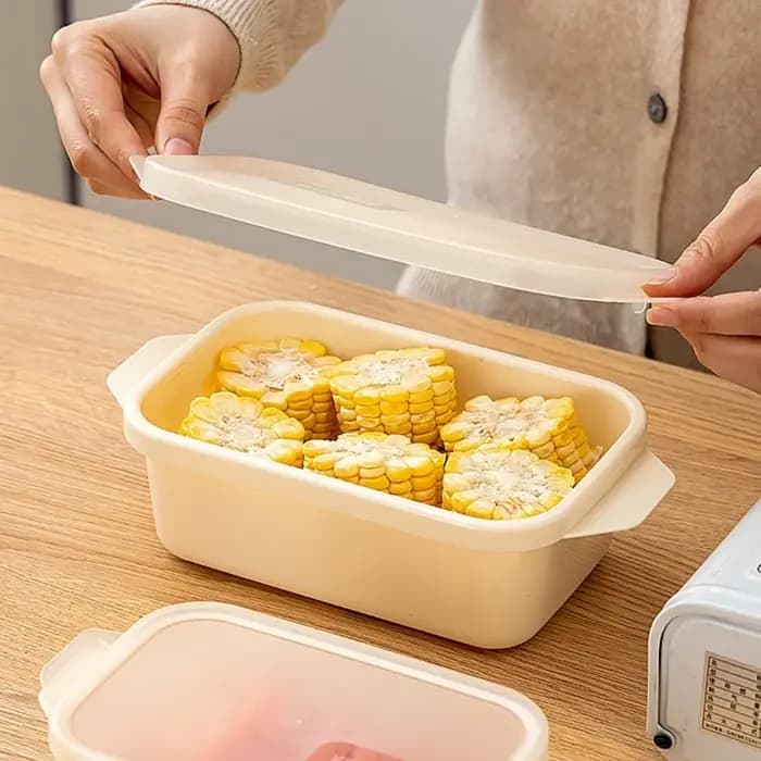 Ensemble de 3 pièces, boîte de conservation des aliments en plastique réutilisable avec couvercle