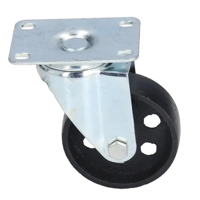 Roulette pivotante 3,5 pouces, roue en fonte, double roulement, accessoire robuste pour chariot, aér