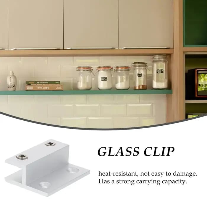 Support d'étagère en verre rectangulaire en aluminium