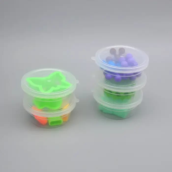 Pack de 20 boîtes rondes transparentes pour l'artisanat
