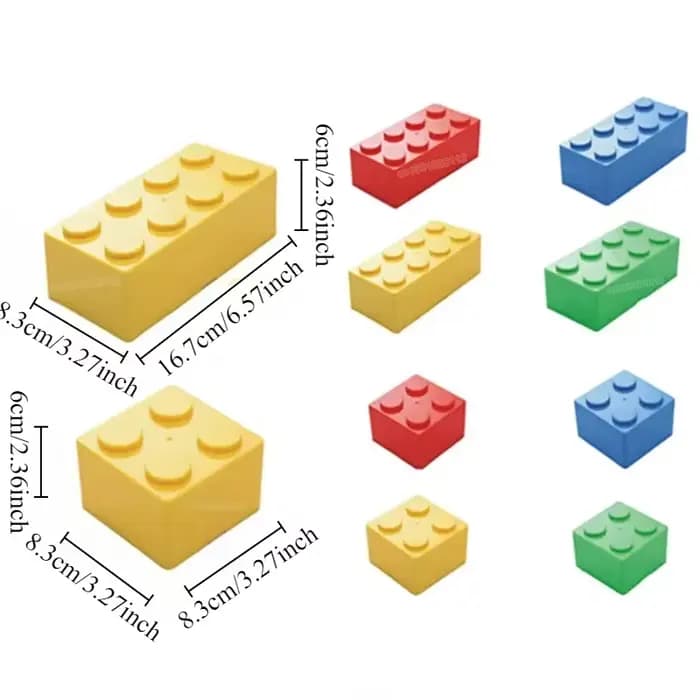 Boîte de rangement empilable pour blocs de construction