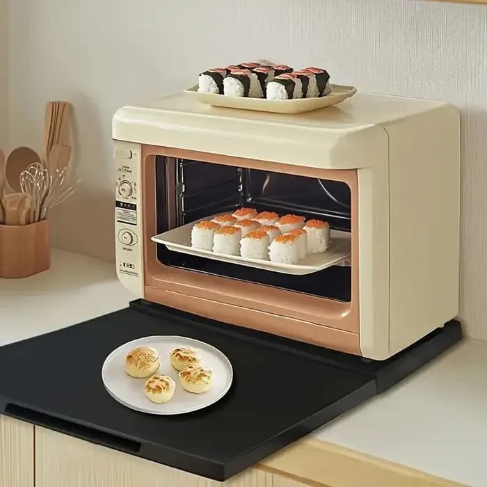 Support de rangement pour armoire extractible robuste – Étagère pour four à micro-ondes en acier au carbone