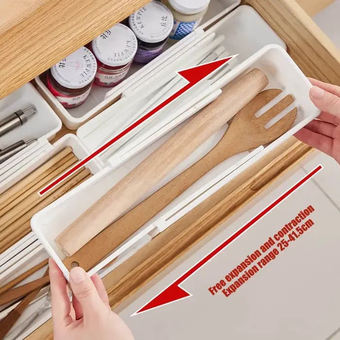 Tiroir intime cloison boîte de rangement rétractable cuisine vaisselle compartiment organisateur papeterie