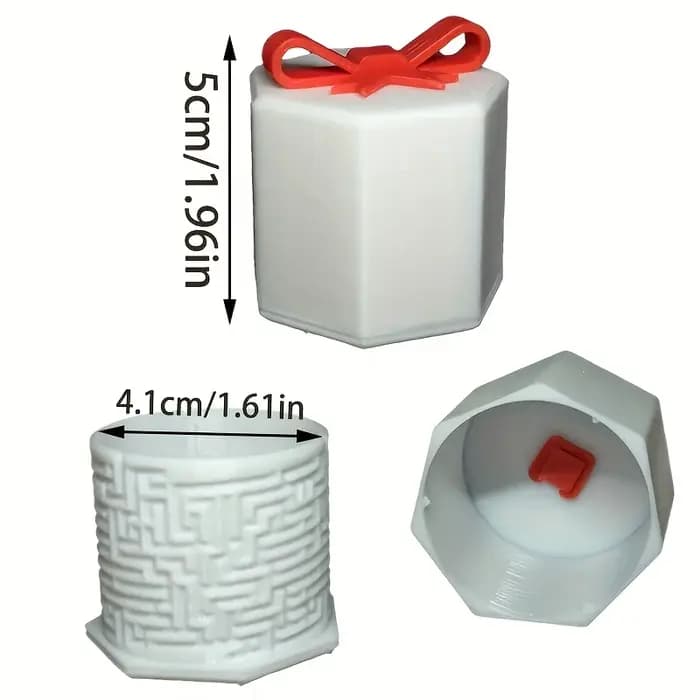 Conteneur de rangement de puzzle en forme de boîte cadeau de Noël