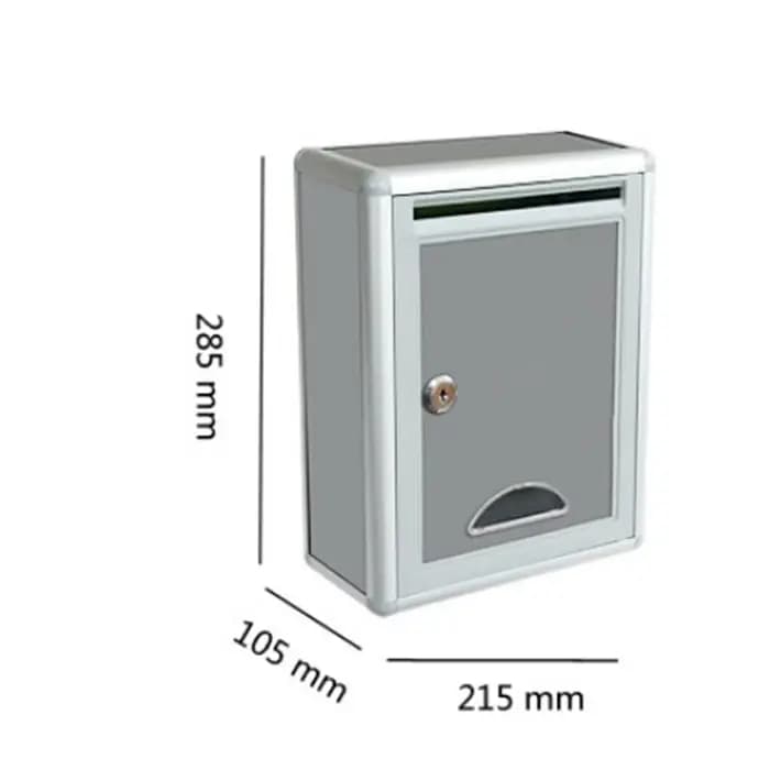 Boîte aux lettres murale en alliage d'aluminium, résistante à la rouille, durable, avec serrure, boîte de dépôt pour bureau, boîte à commentaires, boîte à lettres, boîte de dépôt, boîte à lait