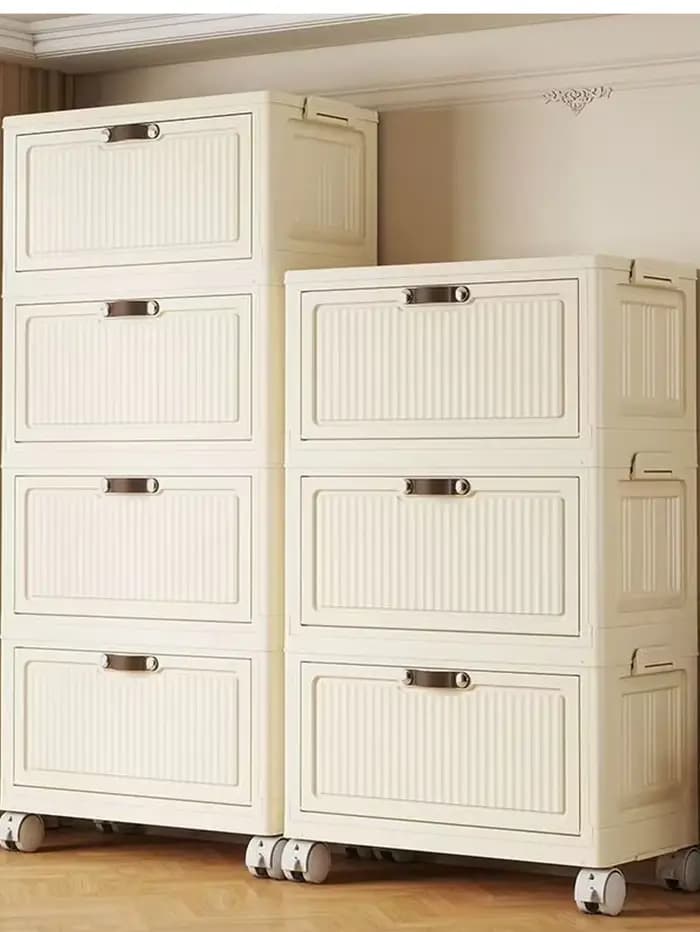 Armoire de rangement transparente pliable