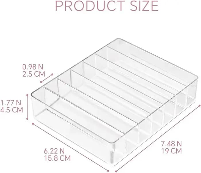 Boîte de rangement d'outils de maquillage à 7 grilles, organisateur de Palette de maquillage en acry