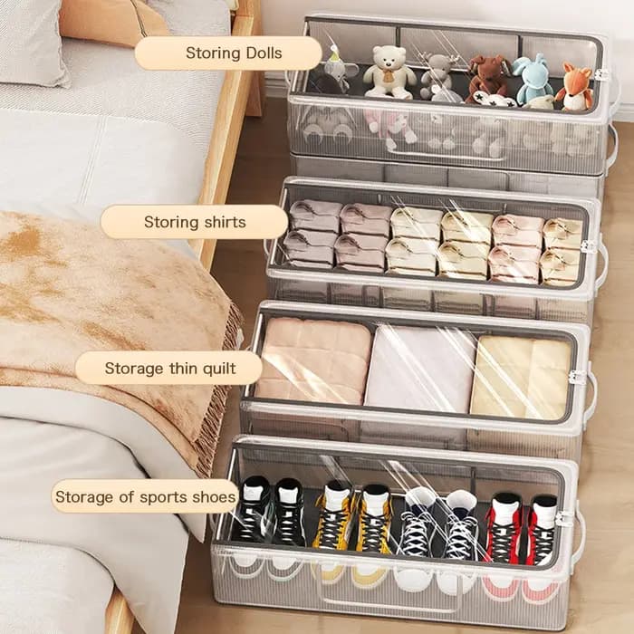 MELCase-Boîte à Chaussures en Plastique Transparent, Épaissie, Empilable