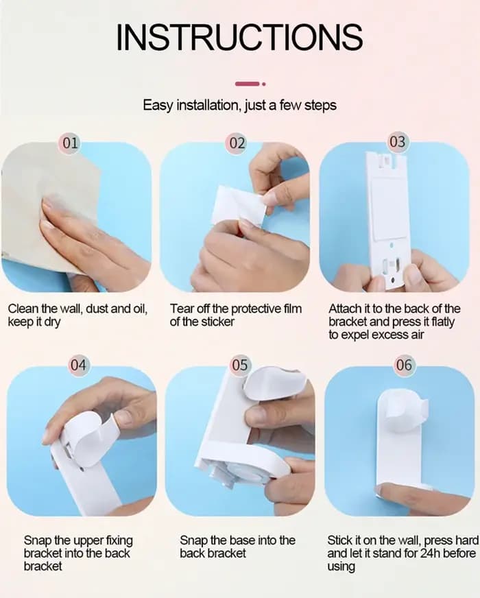Porte-brosse à dents électrique mural pour adultes