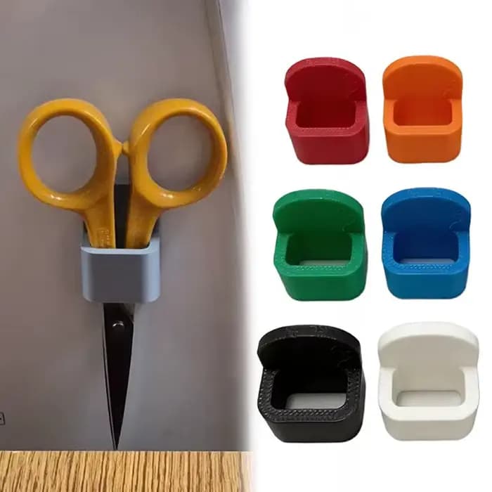 Organisateur de rangement pour ciseaux de machine à coudre avec support adhésif