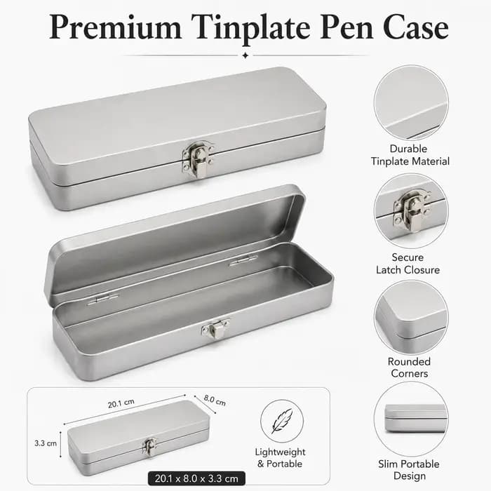 Boîte en métal, conteneur de rangement rectangulaire en tôle avec couvercle pour petits objets et cadeaux
