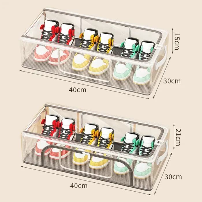 MELCase-Boîte à Chaussures en Plastique Transparent, Épaissie, Empilable