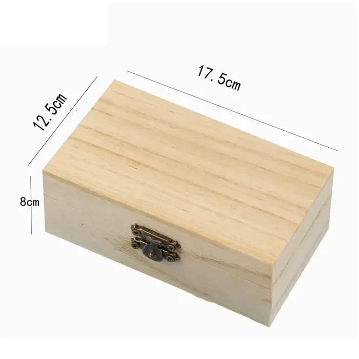 Boîte de rangement rectangulaire en bois pour documents en bois