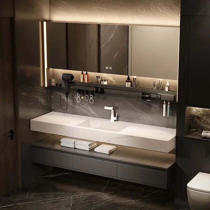 Vanité combinée d'armoire de salle de bain