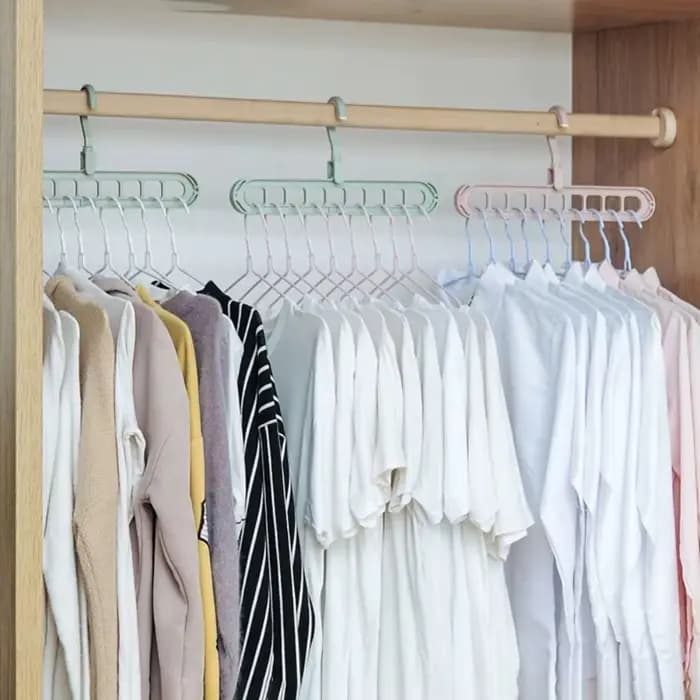 Support de rangement de garde-robe à 9 trous