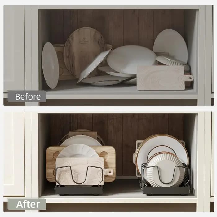 Organisateur de cuisine multifonctionnel - Tiroir coulissant pour casseroles et poêles