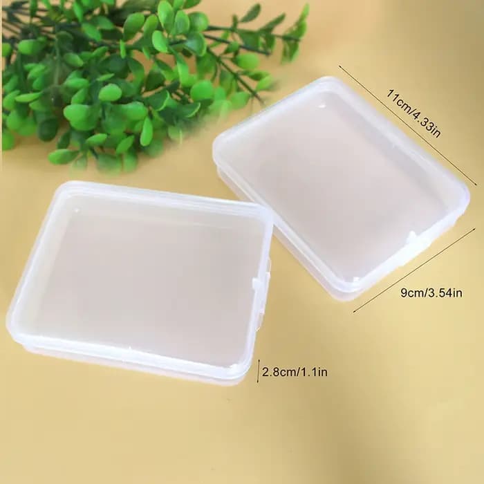 INS-Boîte de rangement en plastique transparent pour cartes photo, boîte de rangement pour petites c