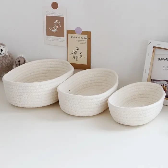 Mir de rangement tissé à la main en ULde coton