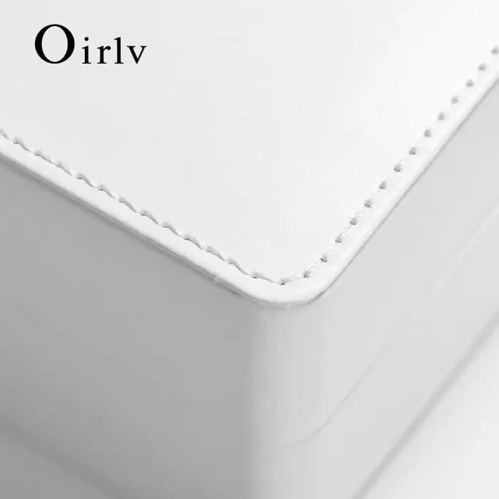 Oirlv Boîte de montre en cuir : extérieur premium avec doublure en daim – Mallette de rangement à fente unique pour montres (options de couleur noir/blanc)