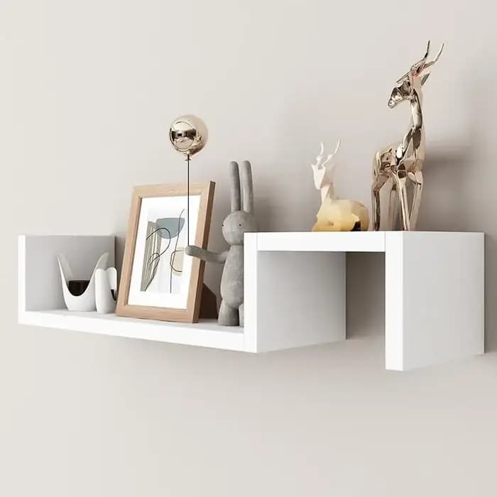 Étagères murales pour salon et chambre, avec des designs de grille simples, librement combinables et