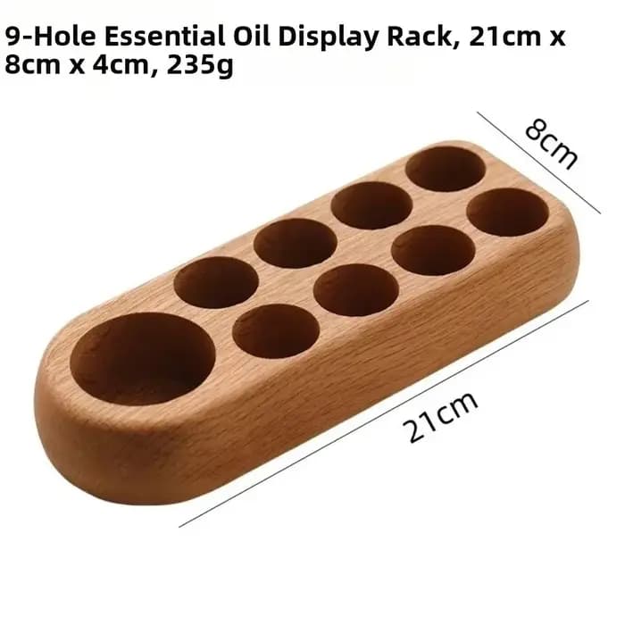 Étagère de rangement portable pour huiles essentielles en bois