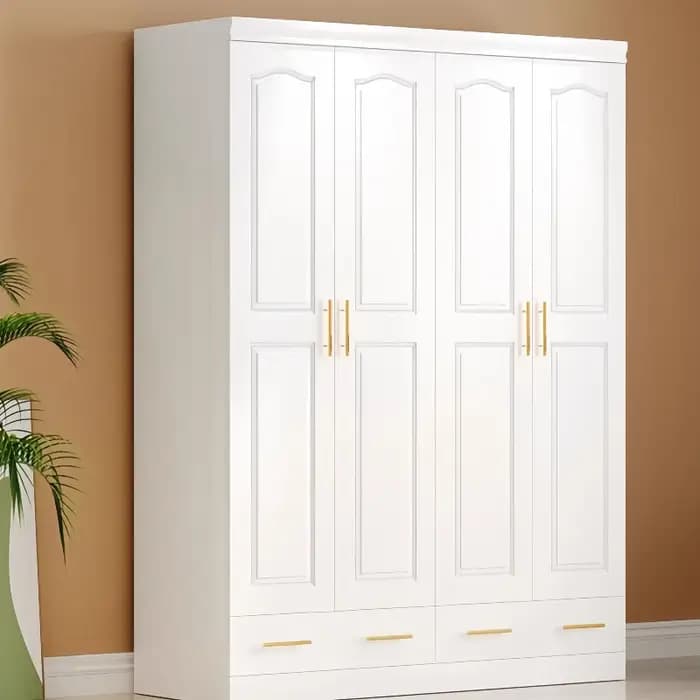 Armoire de luxe européenne moderne blanc femmes affichage Armable garde-robe organisateur