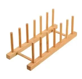 Étagère de rangement multifonctionnelle en bois pour assiettes
