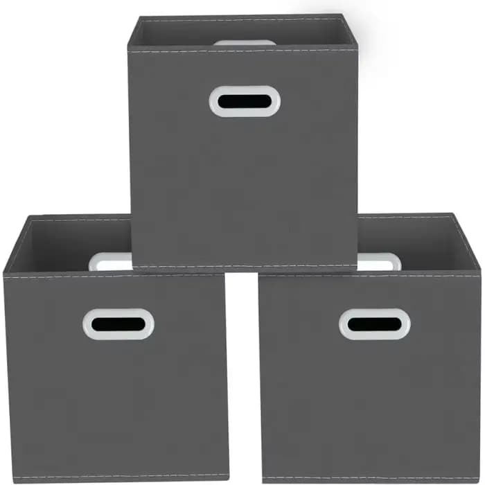 Bacs de rangement cubes, organisateur en tissu avec poignée, bacs cubes pliables ou rangements en ti