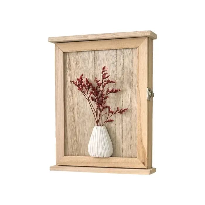 Décoration murale : Boîte de rangement murale en bois pour clés