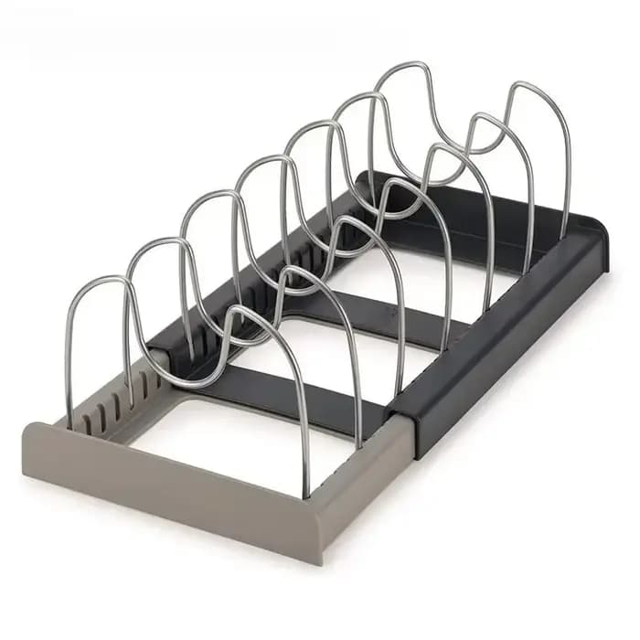 NOUVEAU Support de rangement pour couvercles de casseroles, idéal pour les tiroirs de placard, un outil d'organisation de cuisine adapté au rangement des ustensiles de cuisson.