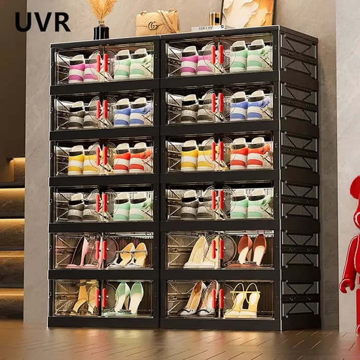 UVR étagère à chaussures organisateur salon boîte de rangement