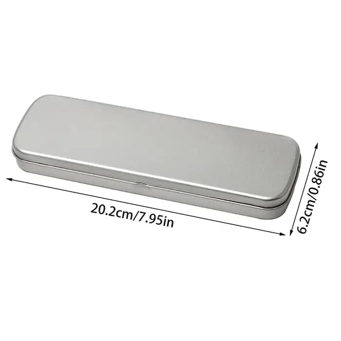 Nouvelle boîte à stylos en métal boîte en fer polyvalente crayon en métal papeterie étudiants spacie