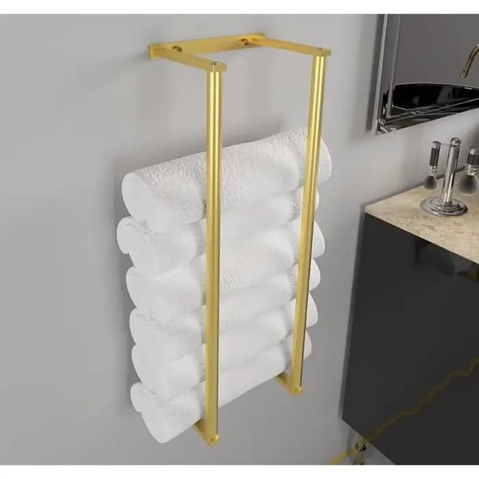 Porte-serviettes de salle de bain pour serviettes roulées