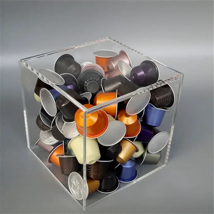 Boîte de rangement en acrylique pour capsules de café