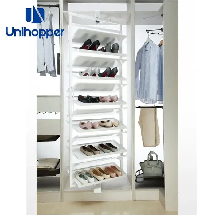 Unihopper fabricant grand armoire de rangement de chaussures rotative à 360 degrés meubles