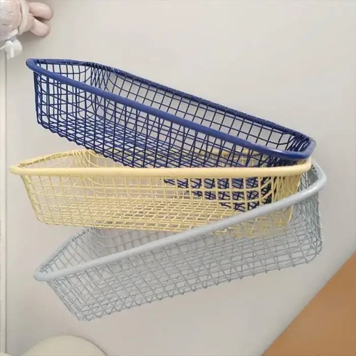 Panier de rangement en métal