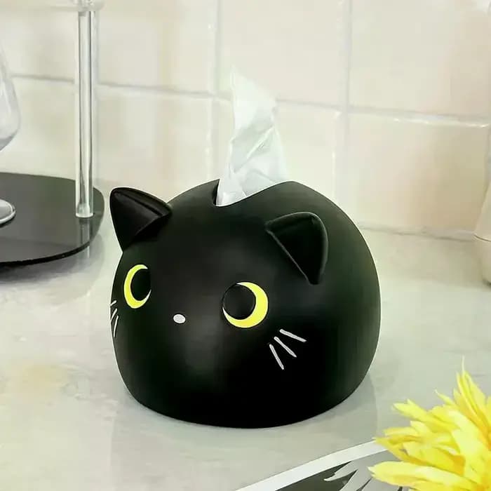 Boîte à mouchoirs en forme de chat mignon