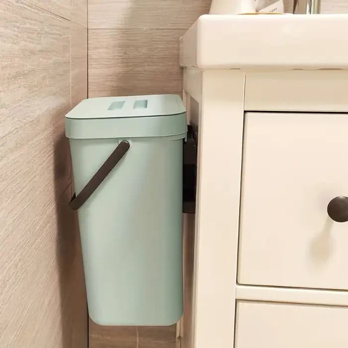 Poubelle peu encombrante à fermeture silencieuse-3/5L, poubelle scellée écologique pour la cuisine et le bureau, aucune électricité nécessaire