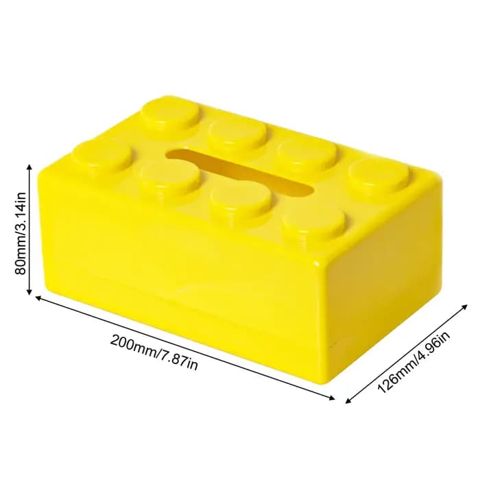 Boîte à mouchoirs créative, bloc de construction de dessin animé, boîte à mouchoirs avec une valeur