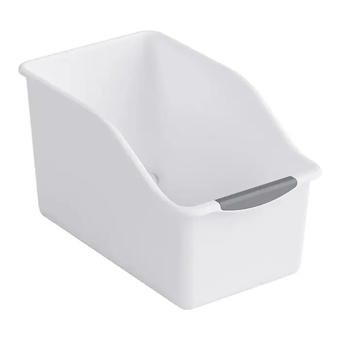 Ensemble de bacs de rangement en plastique incurvés-boîtes d'organisation polyvalentes pour fournitu