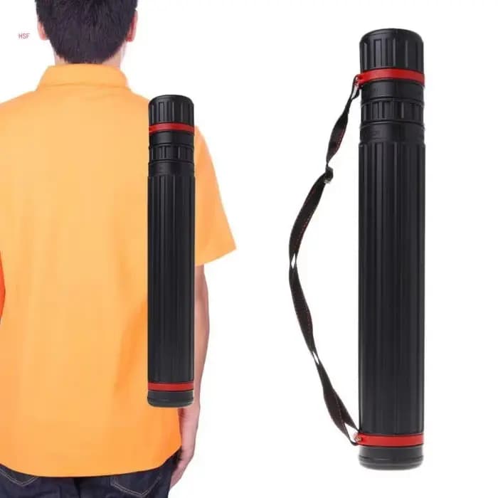Tube de rangement pour art extensible et réglable avec bandoulière