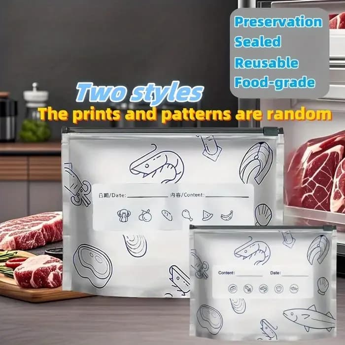 Sacs de rangement en papier d'aluminium, 10/60 pièces, organisateurs scellés pour congélateur, emballage alimentaire, garde-manger réutilisable, sac anti-odeur, essentiel de cuisine