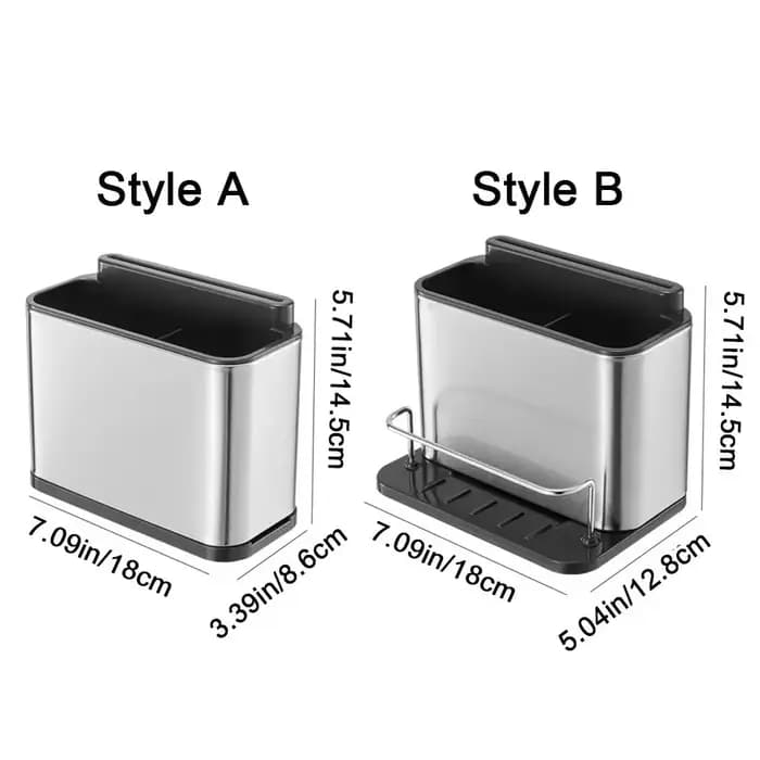 Boîte de rangement pour couverts en acier inoxydable, grande capacité, antirouille, panier de rangement pour baguettes, organisateur de couverts rectangulaire drainable