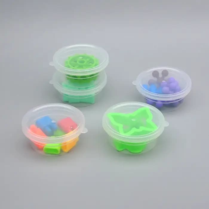 Pack de 20 boîtes rondes transparentes pour l'artisanat