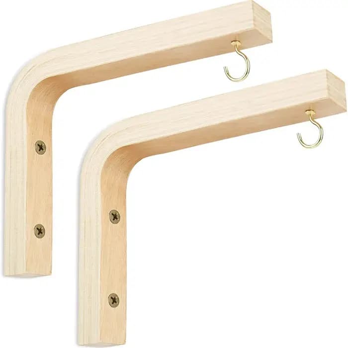 Cintres muraux nordiques en bois naturel pour plantes, crochet pour Pot de fleurs suspendu, support