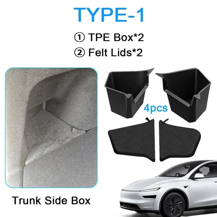 Boîte de rangement latérale pour coffre de voiture Tesla Model Y Juniper 2025 2026