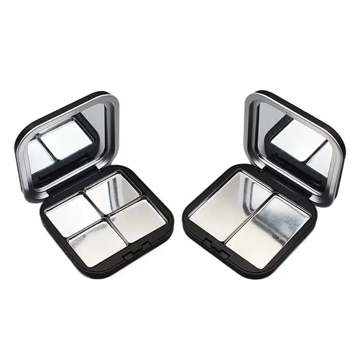 Palette de maquillage carrée vide à aspiration magnétique avec miroir