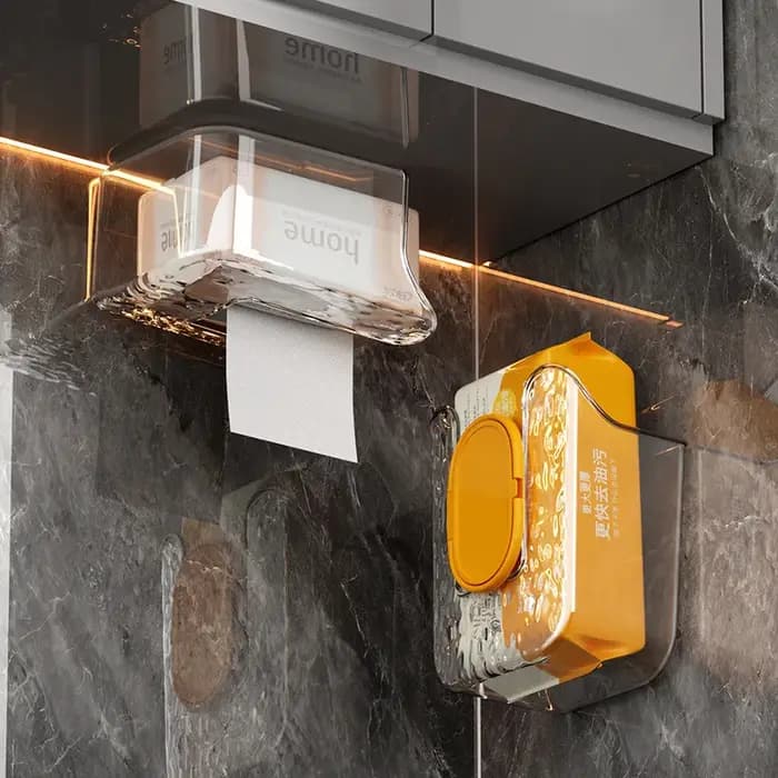 Boîte porte-papier hygiénique sans poinçon